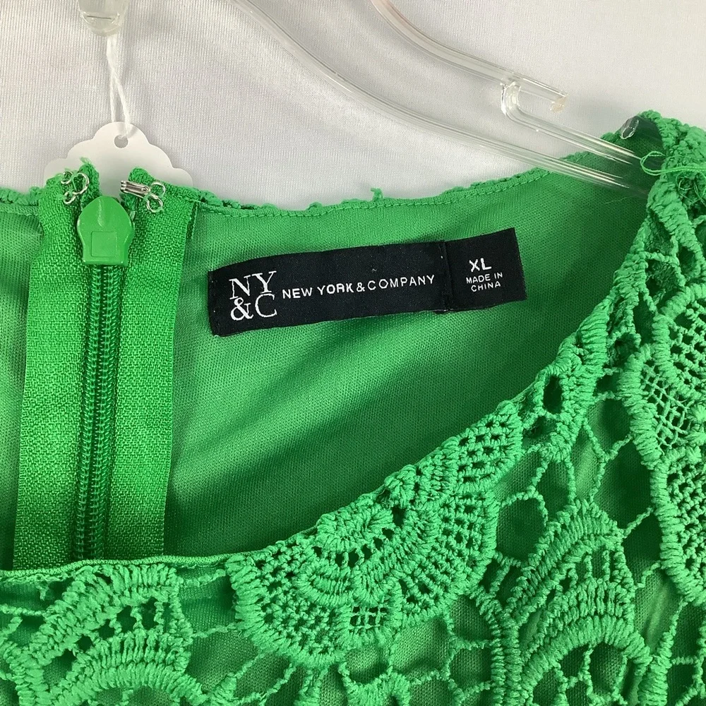 New York & Company Floral Lace Dress womens size XL